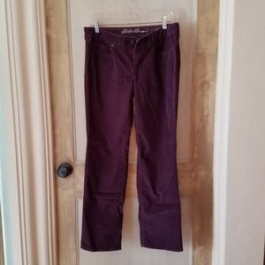 Eddie Bauer deep aubergine corduroy pants